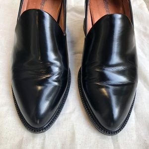 Jeffrey Campbell Serling Leather Heel Loafer Black
